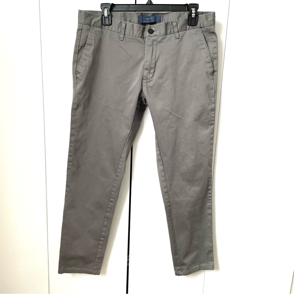 Zara Man Skinny Fit Pants 34W Gray